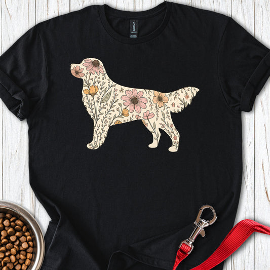 Flower SIlhouette Labrador Black