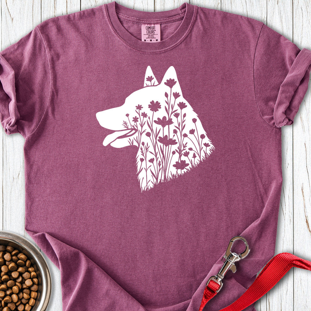 Flowers Premium Tee — Berry