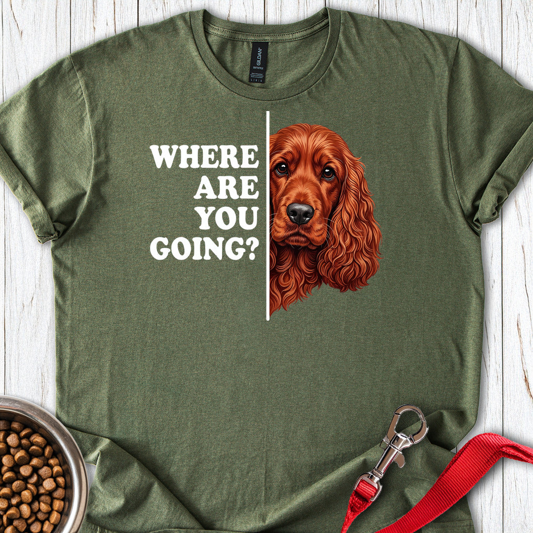 Following Red Cocker Spaniel Military Green