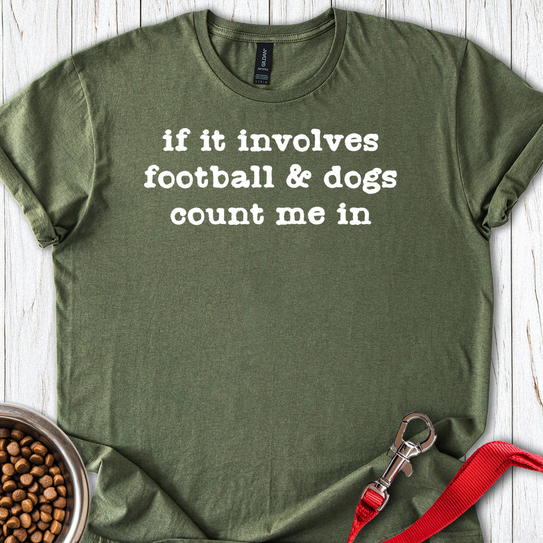 Football & Dogs Military Green
