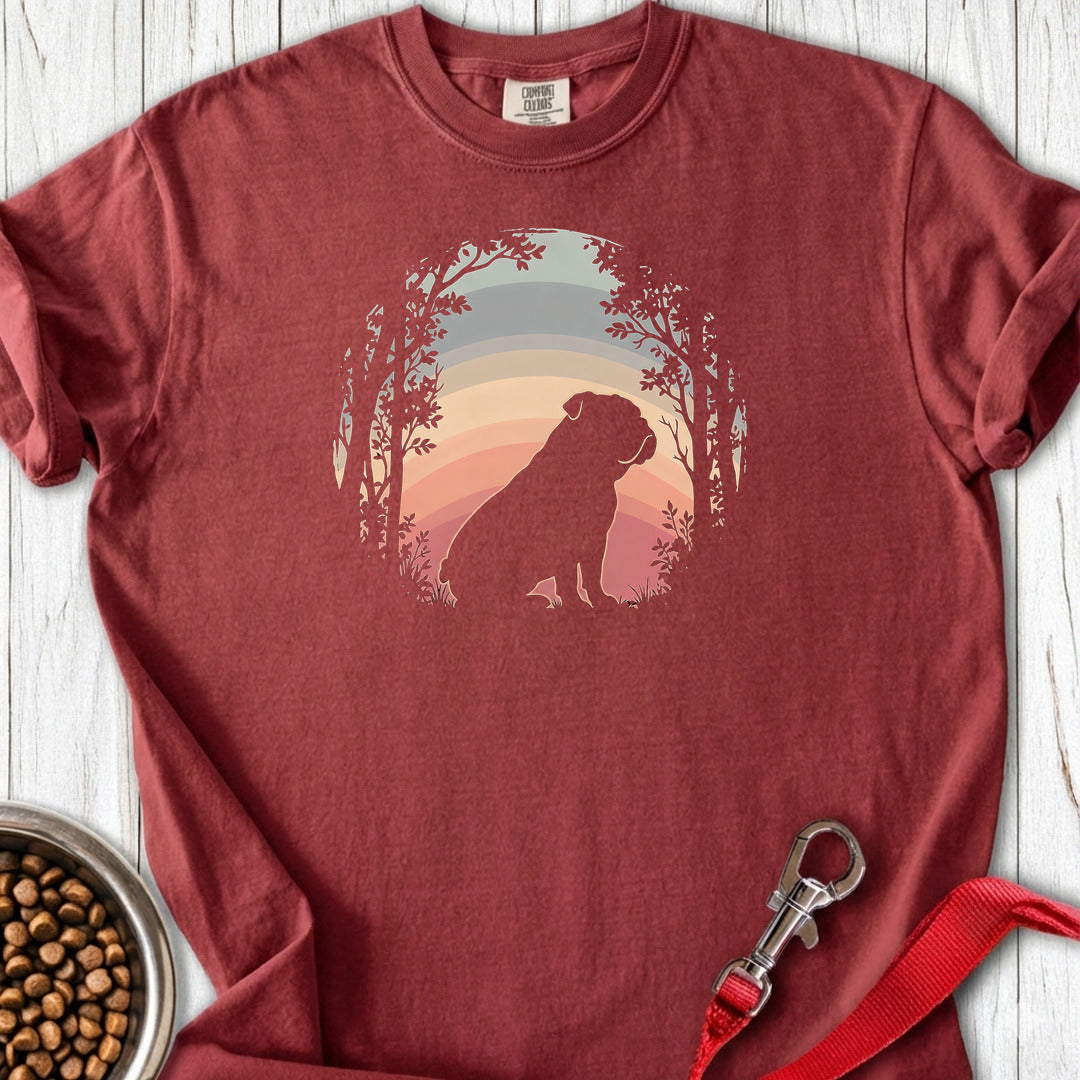 English Bulldog Forest Sunset Premium Tee Brick