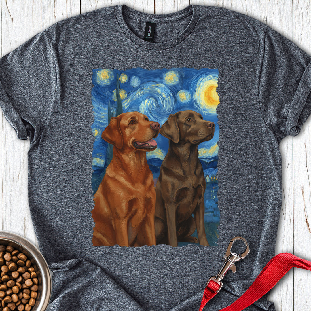 Fox Red & Chocolate Labrador Starry Night Dark Heather