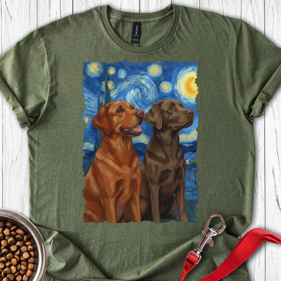 Fox Red & Chocolate Labrador Starry Night Military Green