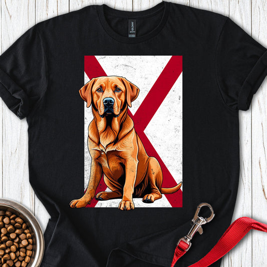 Fox Red Labrador Alabama Flag Black