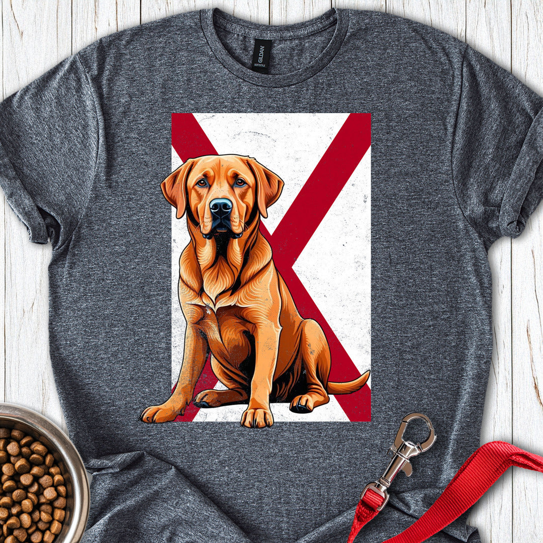 Fox Red Labrador Alabama Flag Dark Heather