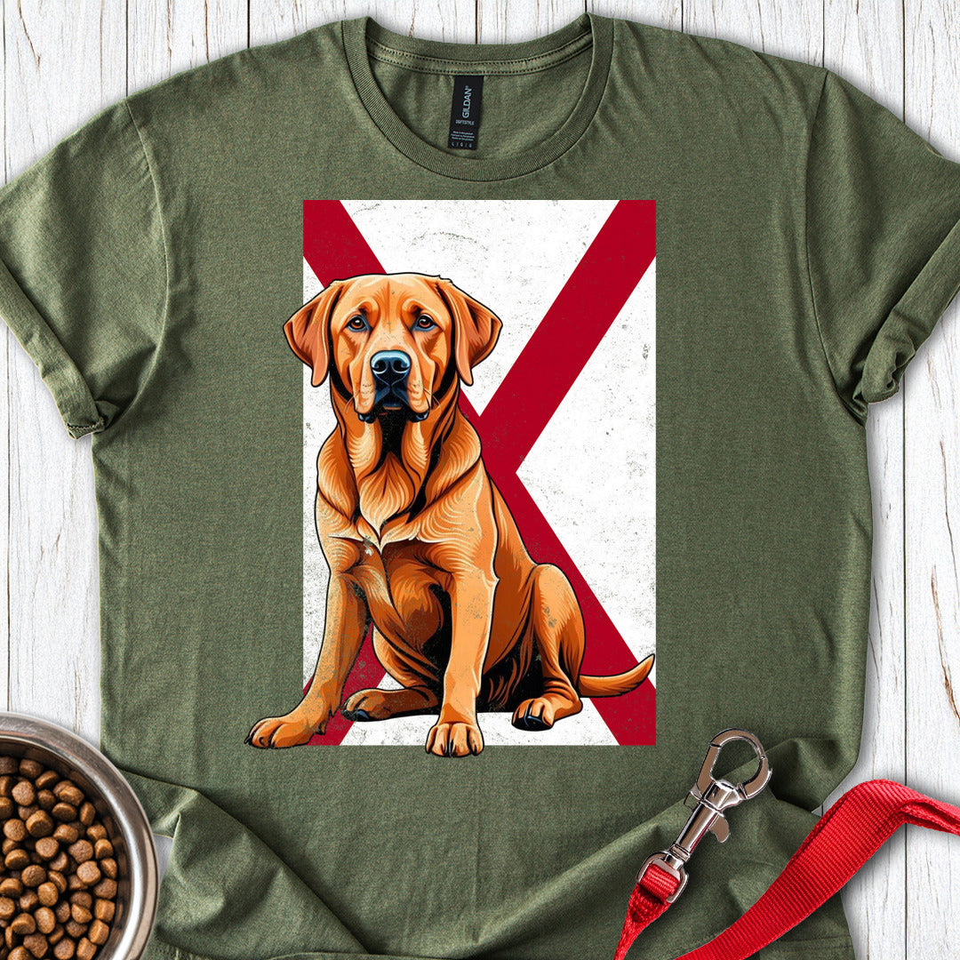 Fox Red Labrador Alabama Flag Military Green