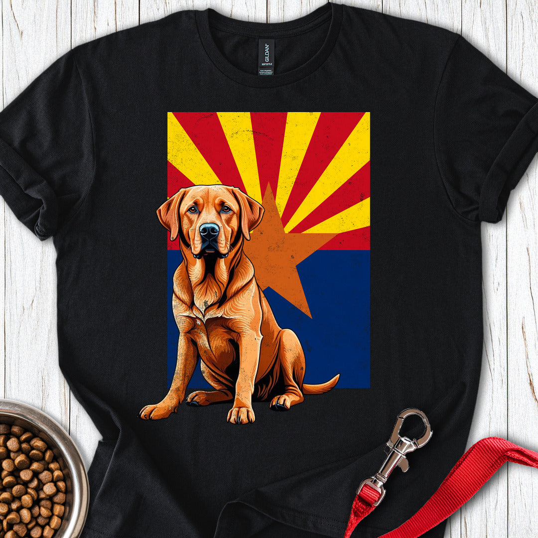 Fox Red Labrador Arizona Flag Black