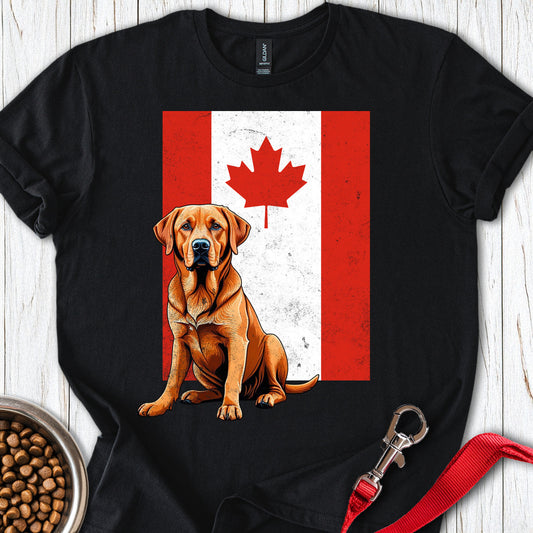 Fox Red Labrador Canada Flag Black