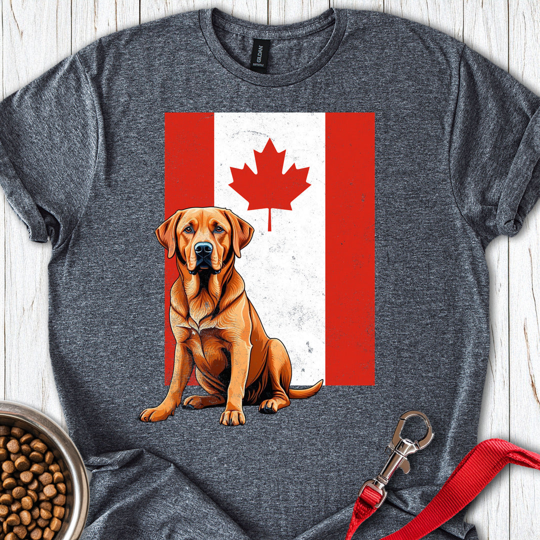 Fox Red Labrador Canada Flag Dark Heather