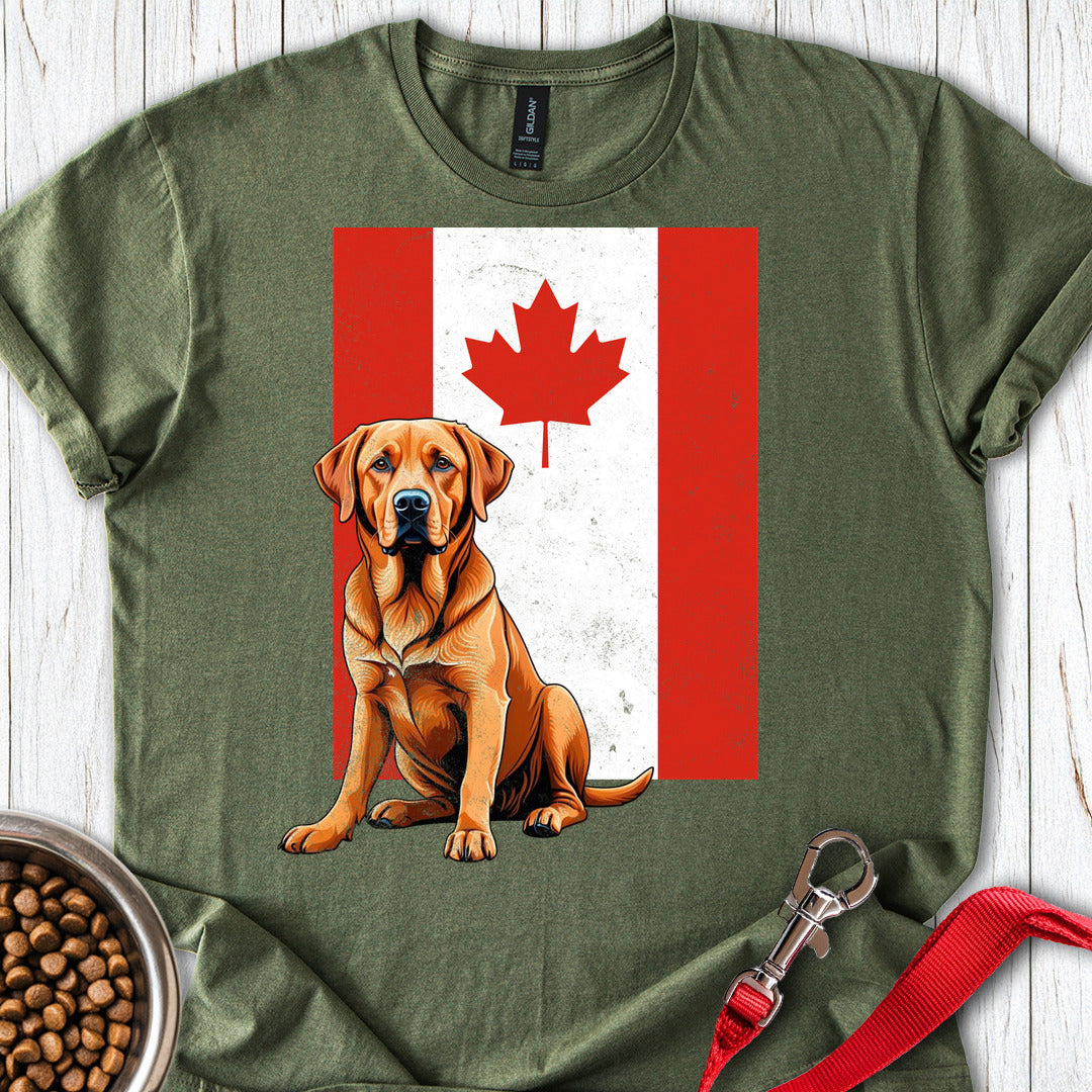 Fox Red Labrador Canada Flag Military Green