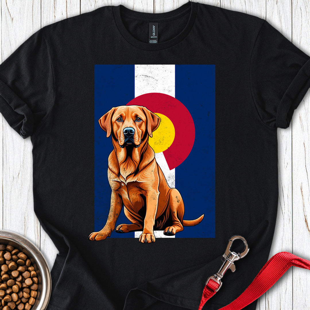 Fox Red Labrador Colorado Flag Black