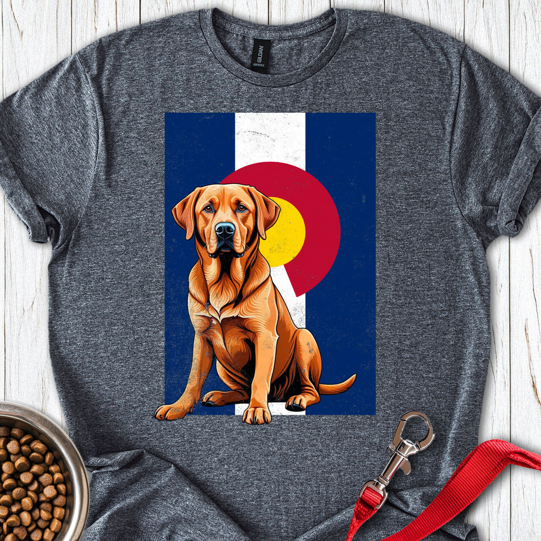 Fox Red Labrador Colorado Flag Dark Heather
