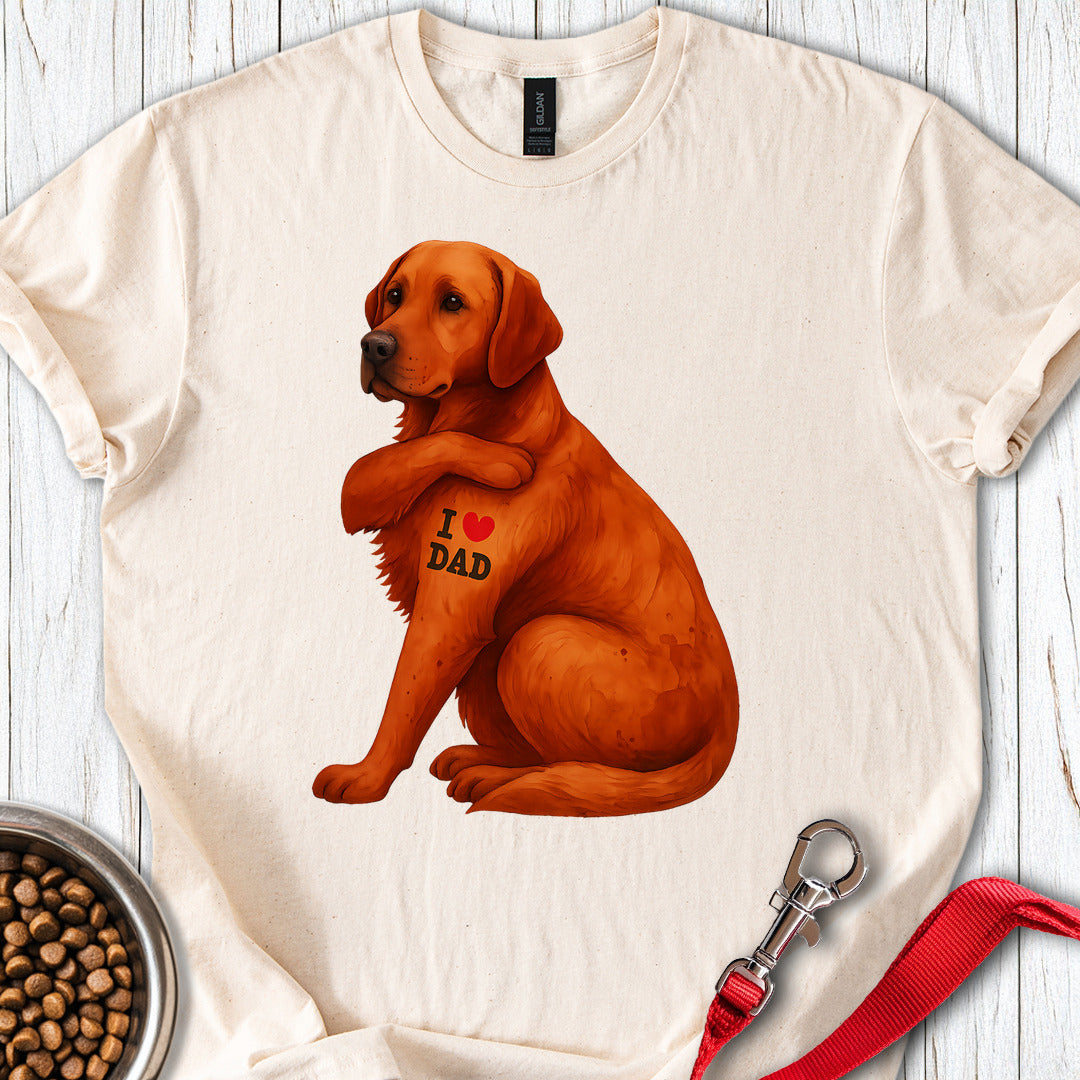 Fox Red Labrador I Love Dad Natural