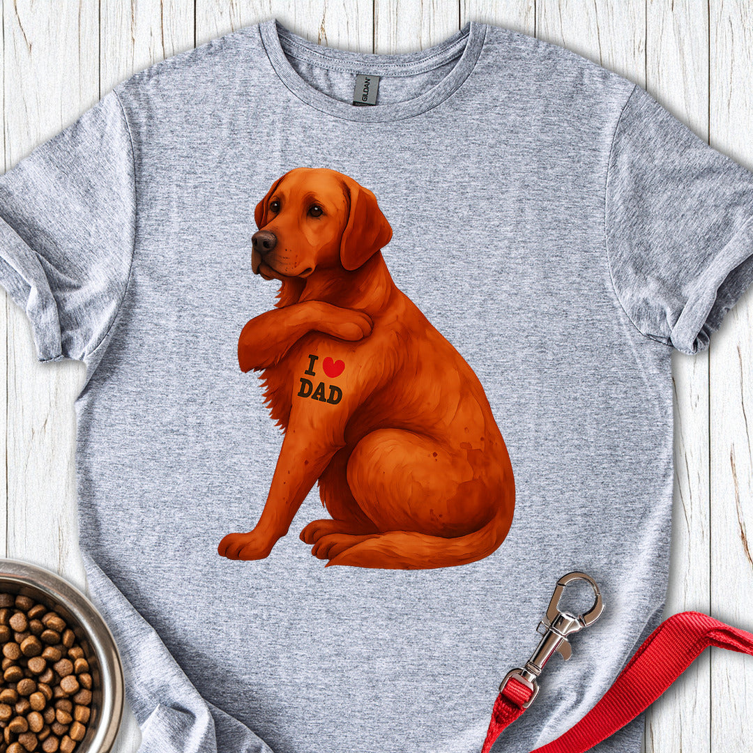 Fox Red Labrador I Love Dad Sport Grey