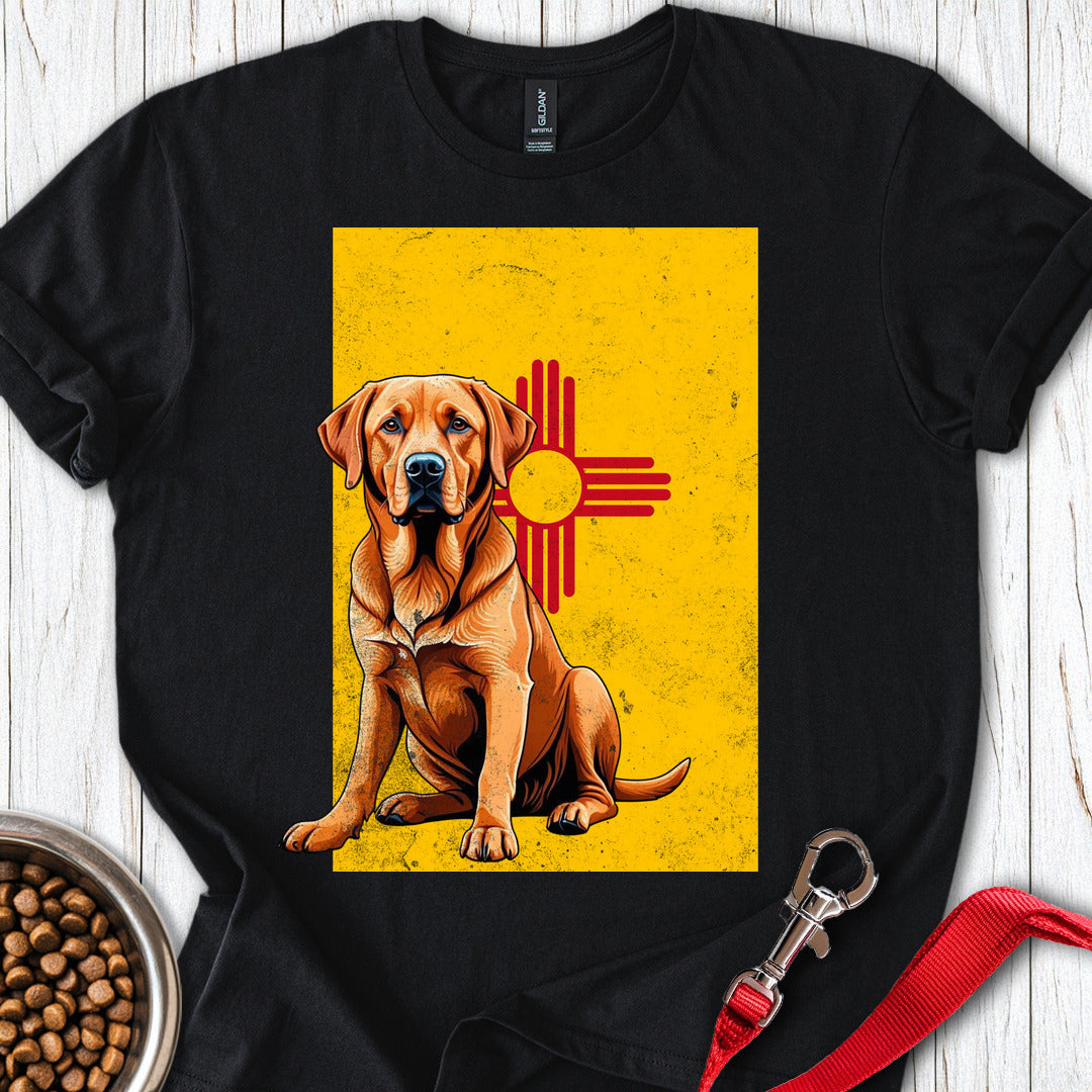 Fox Red Labrador New Mexico Flag Black