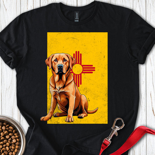 Fox Red Labrador New Mexico Flag Black