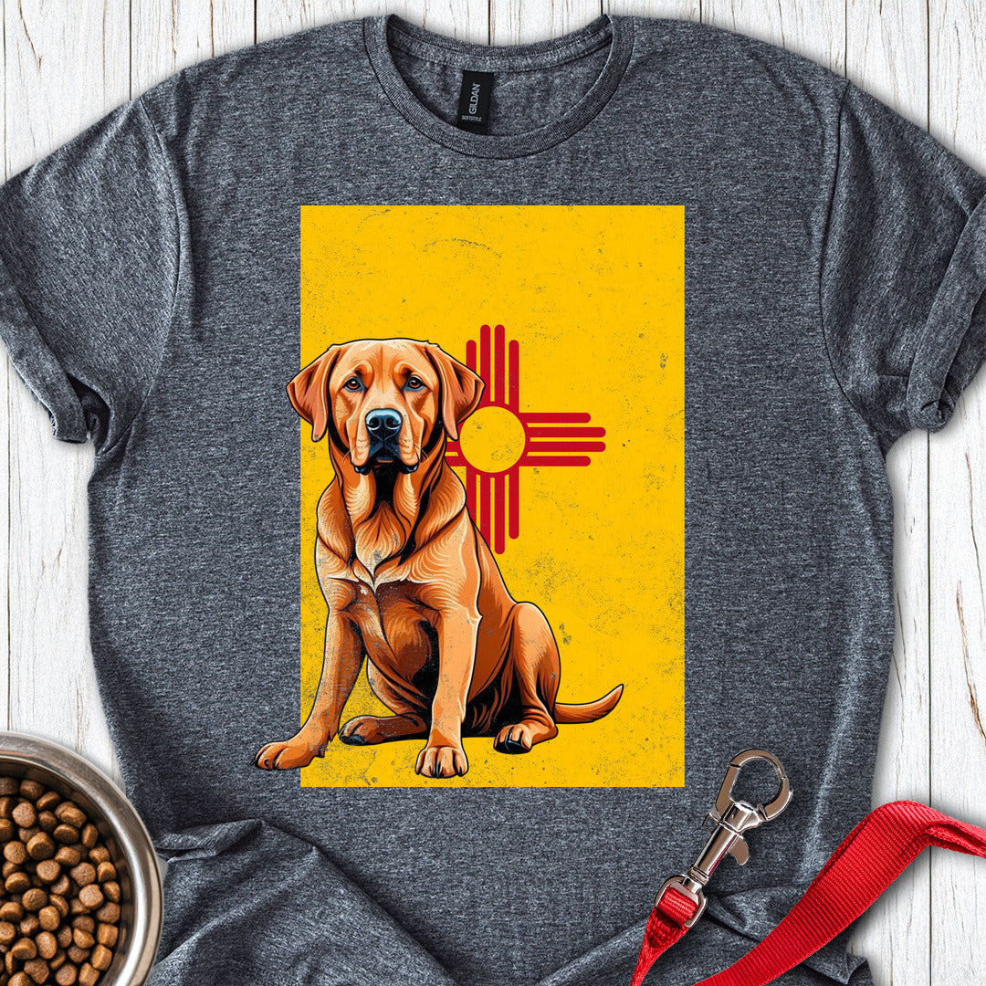 Fox Red Labrador New Mexico Flag Dark Heather