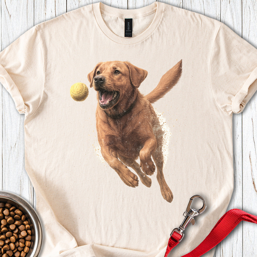 Fox Red Labrador Running Floral Natural