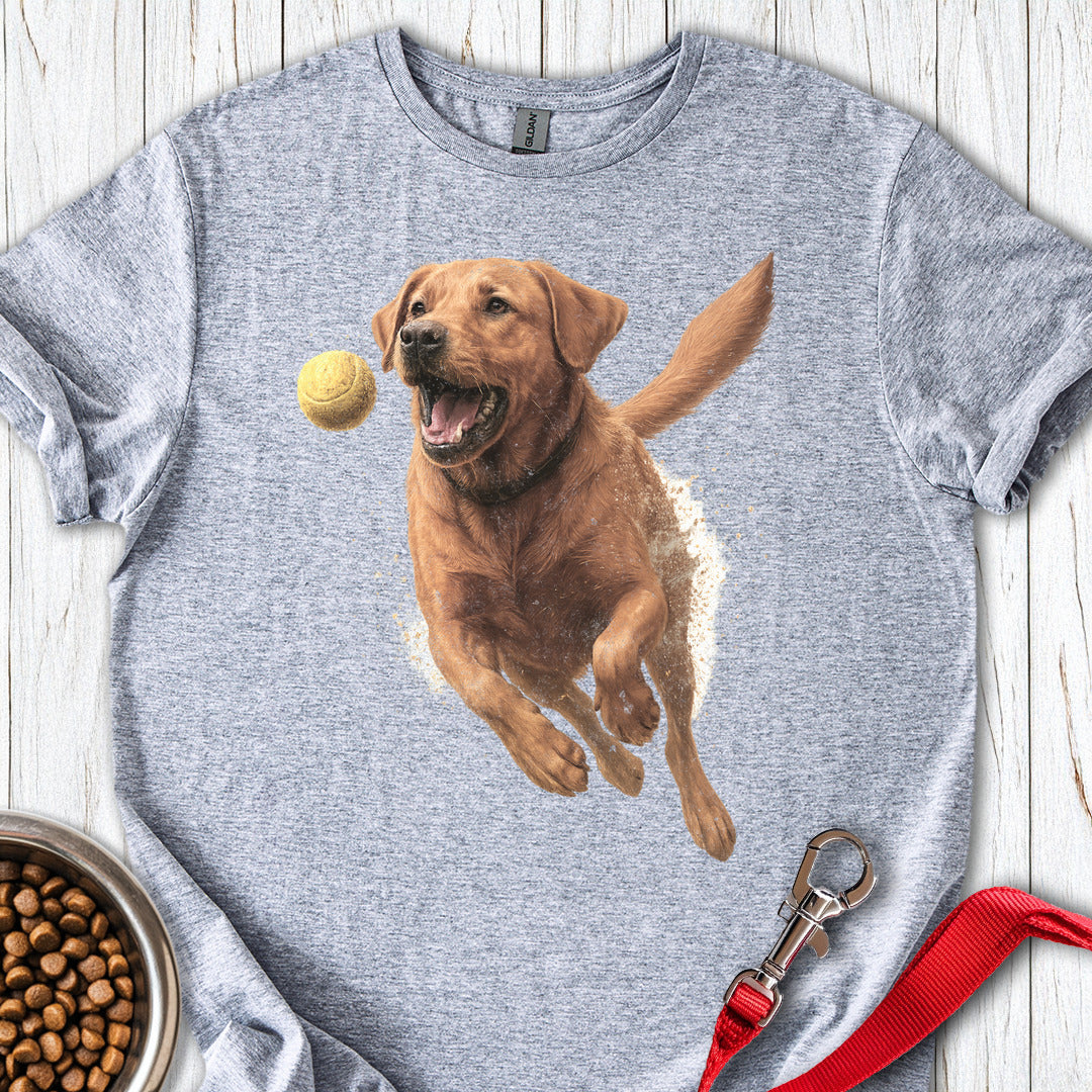 Fox Red Labrador Running Floral Sport Grey