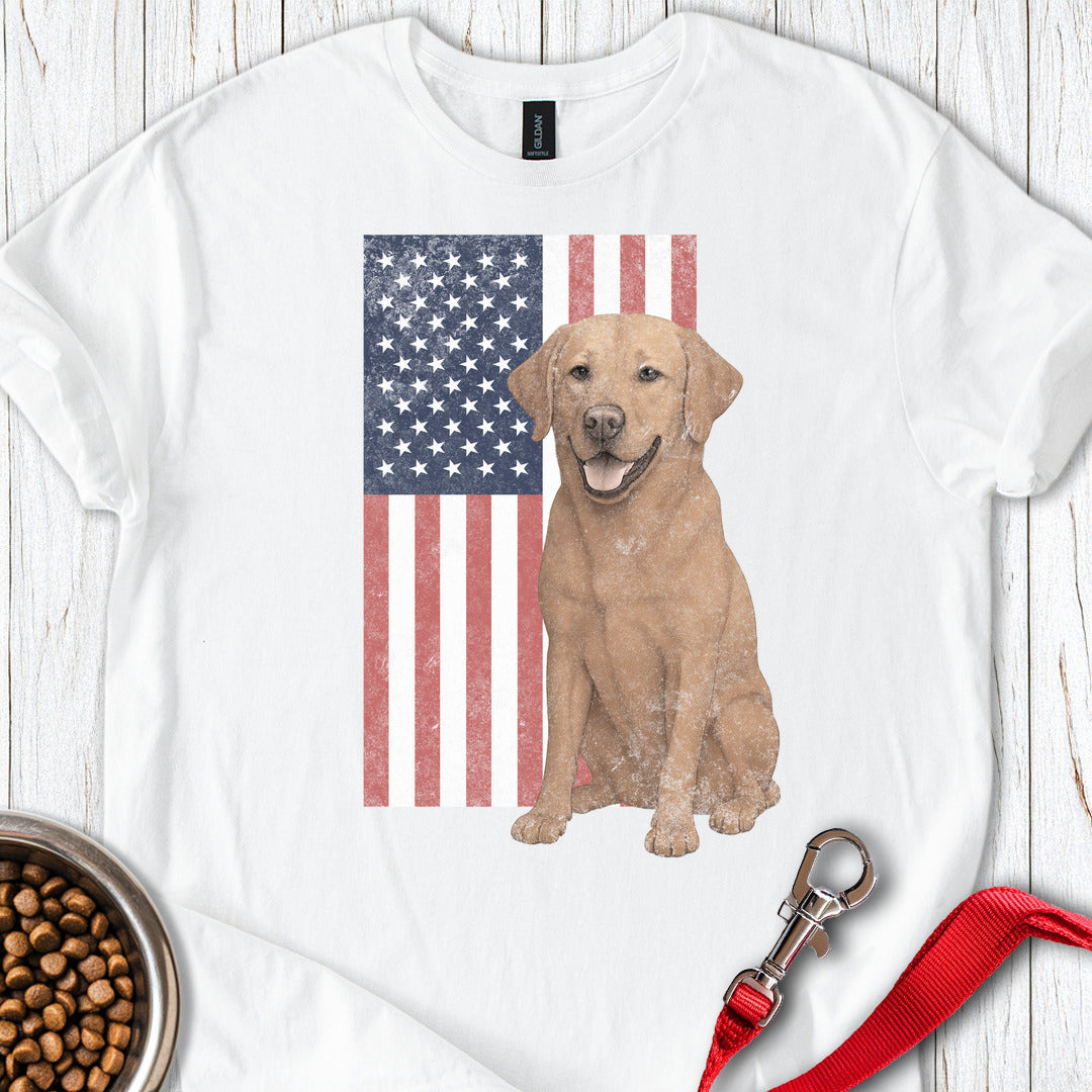 Fox Red USA Flag Faded White