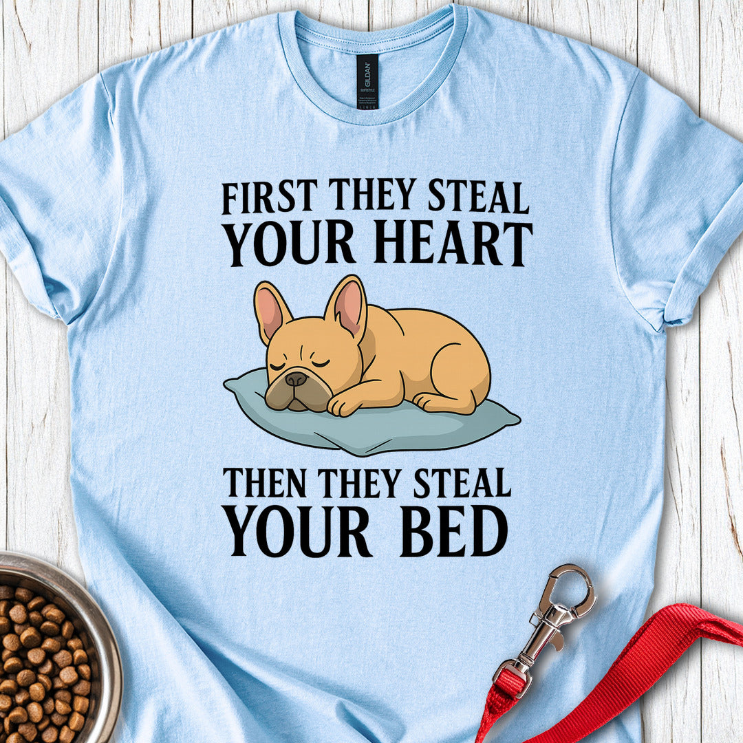 French Bulldog Bed Stealer Light Blue