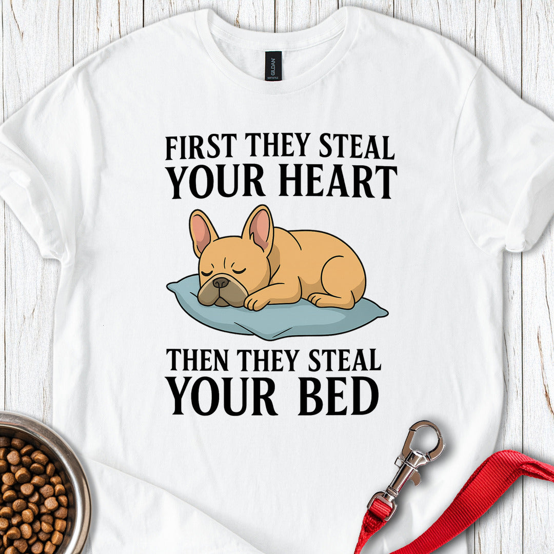 French Bulldog Bed Stealer White