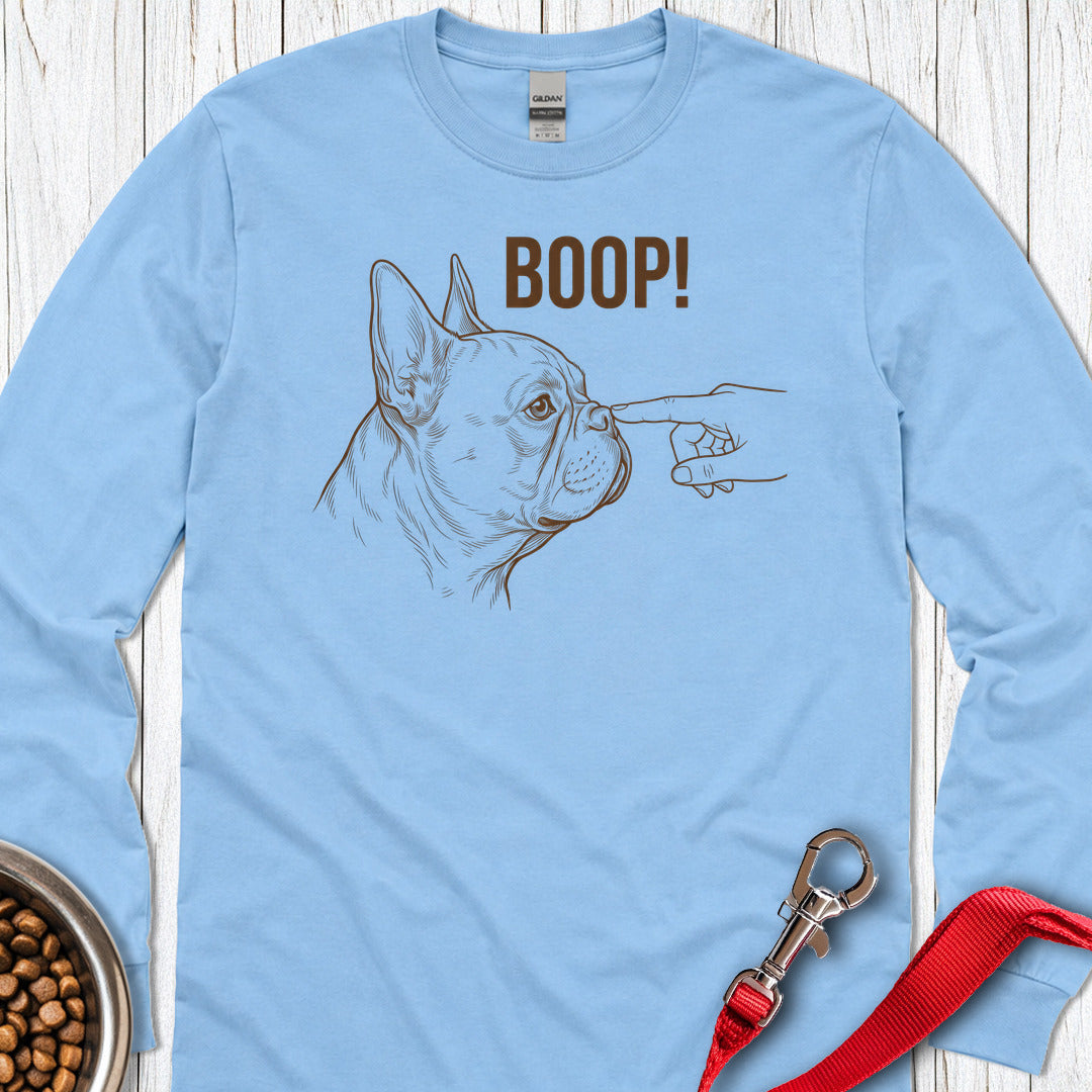 French Bulldog Boop Long Sleeve — Carolina Blue