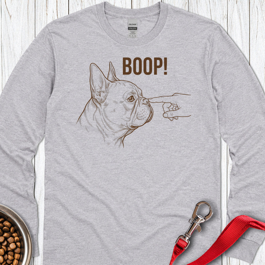 French Bulldog Boop Long Sleeve — Sport Grey