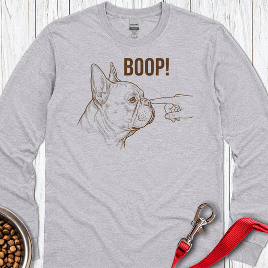 French Bulldog Boop Long Sleeve — Sport Grey