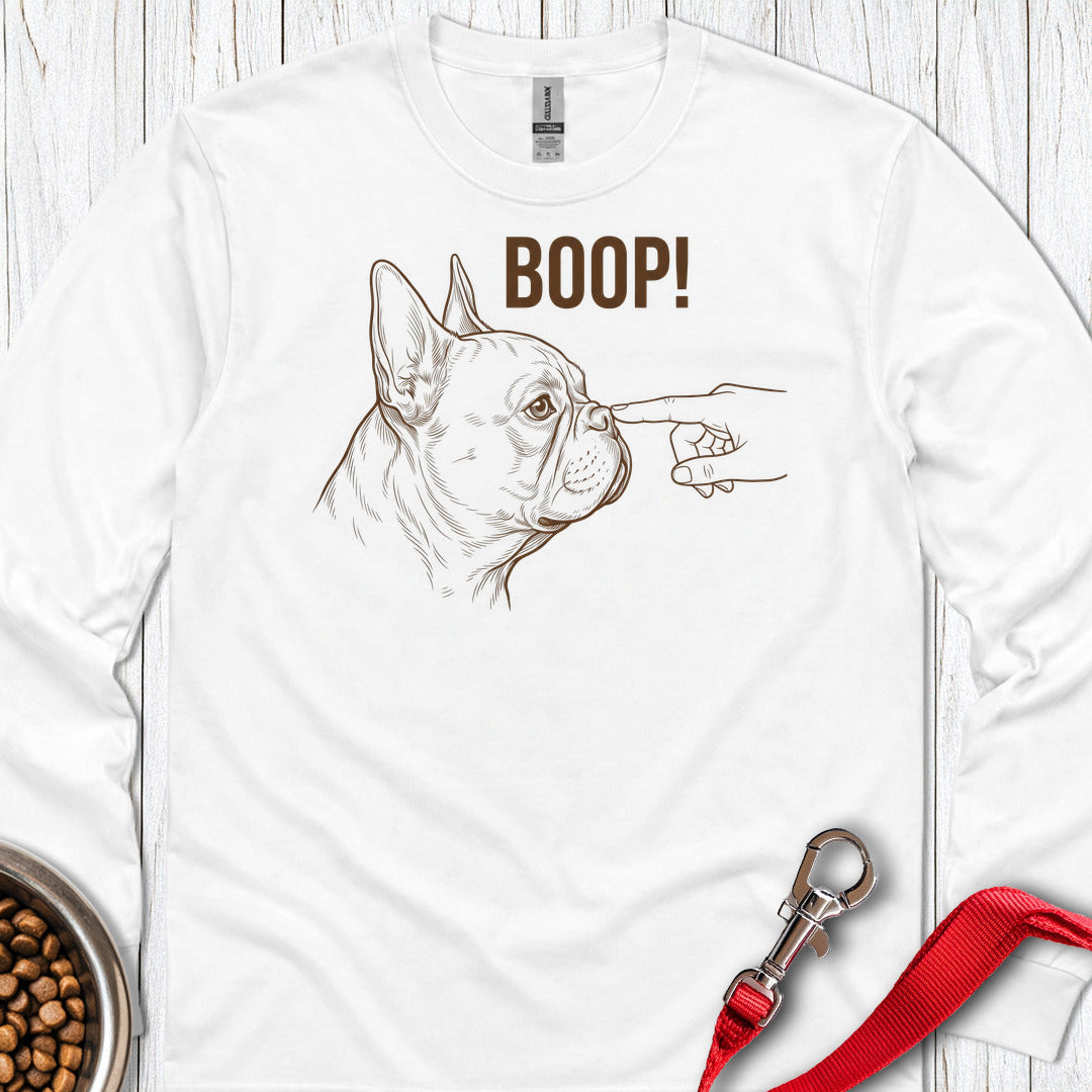 French Bulldog Boop Long Sleeve — White