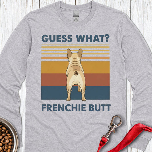 French Bulldog Butt Long Sleeve — Sport Grey