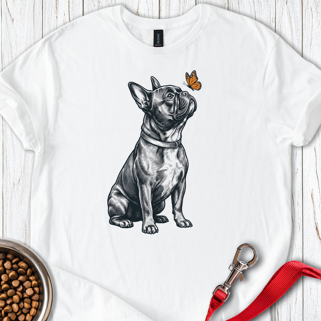 French Bulldog Butterfly White