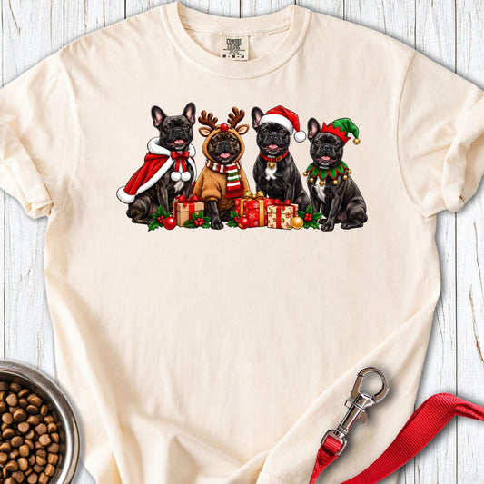French Bulldog Christmas Group Premium Tee — Ivory