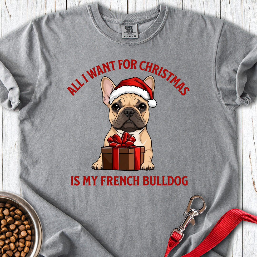 French Bulldog Christmas Premium Tee Grey