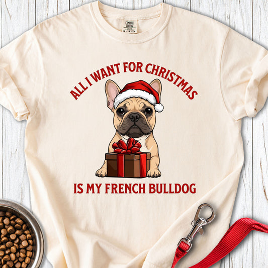 French Bulldog Christmas Premium Tee Ivory
