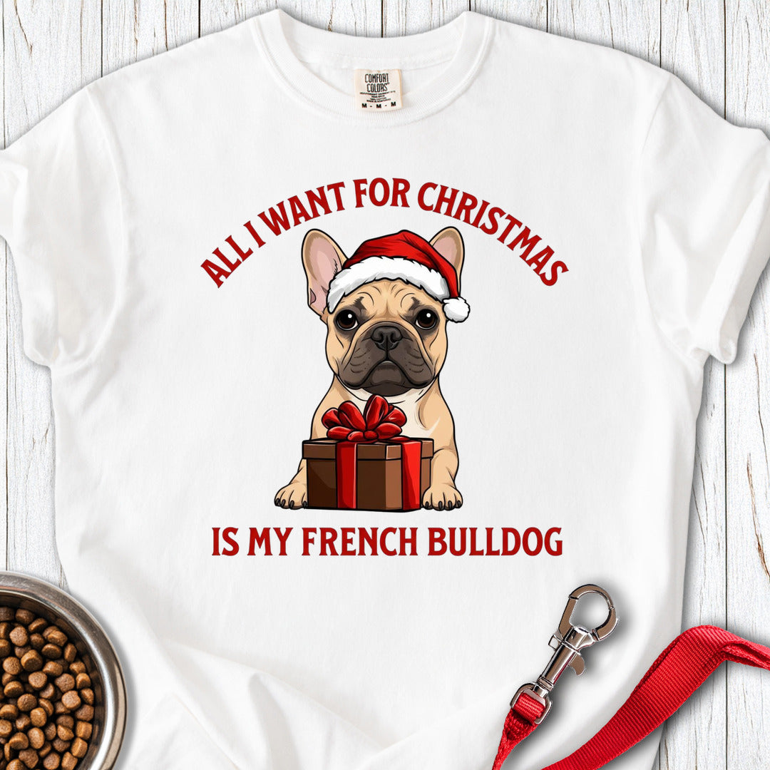 French Bulldog Christmas Premium Tee White