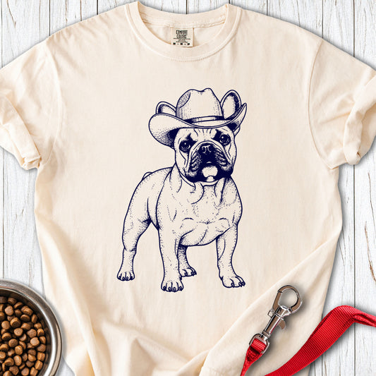 French Bulldog Cowboy Premium Tee Ivory