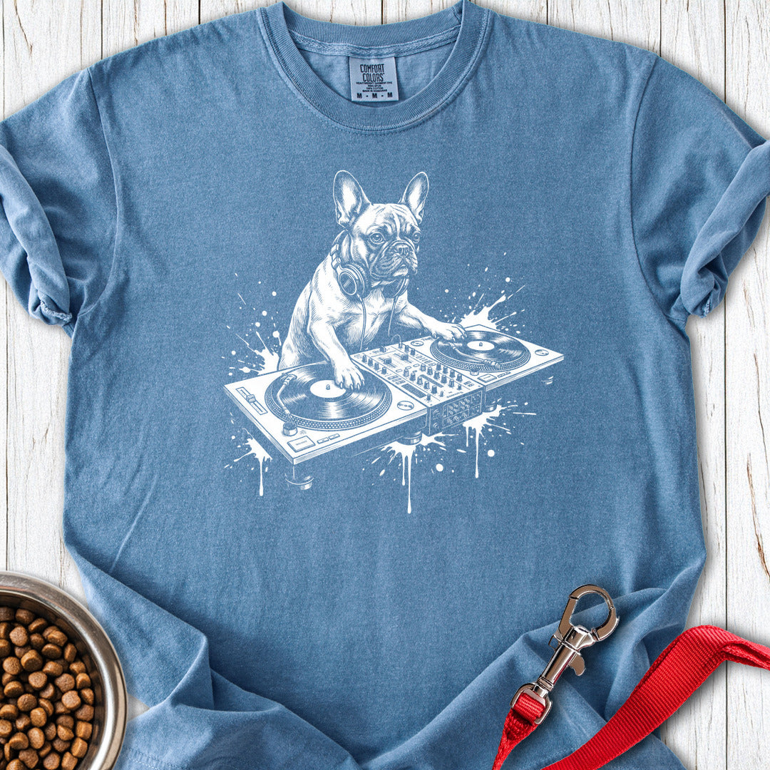 French Bulldog DJ Premium Tee — Blue Jean