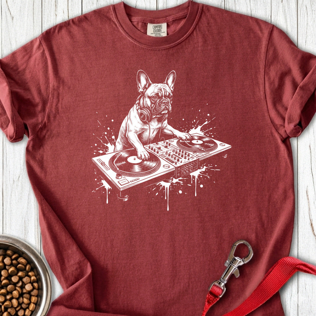French Bulldog DJ Premium Tee — Brick