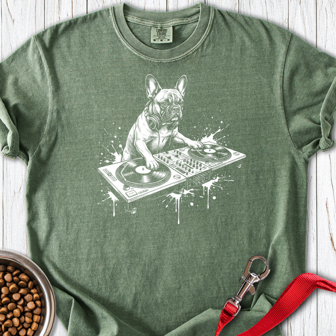 French Bulldog DJ Premium Tee — Moss