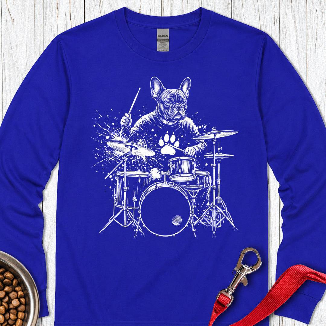 French Bulldog Drummer Long Sleeve — Royal