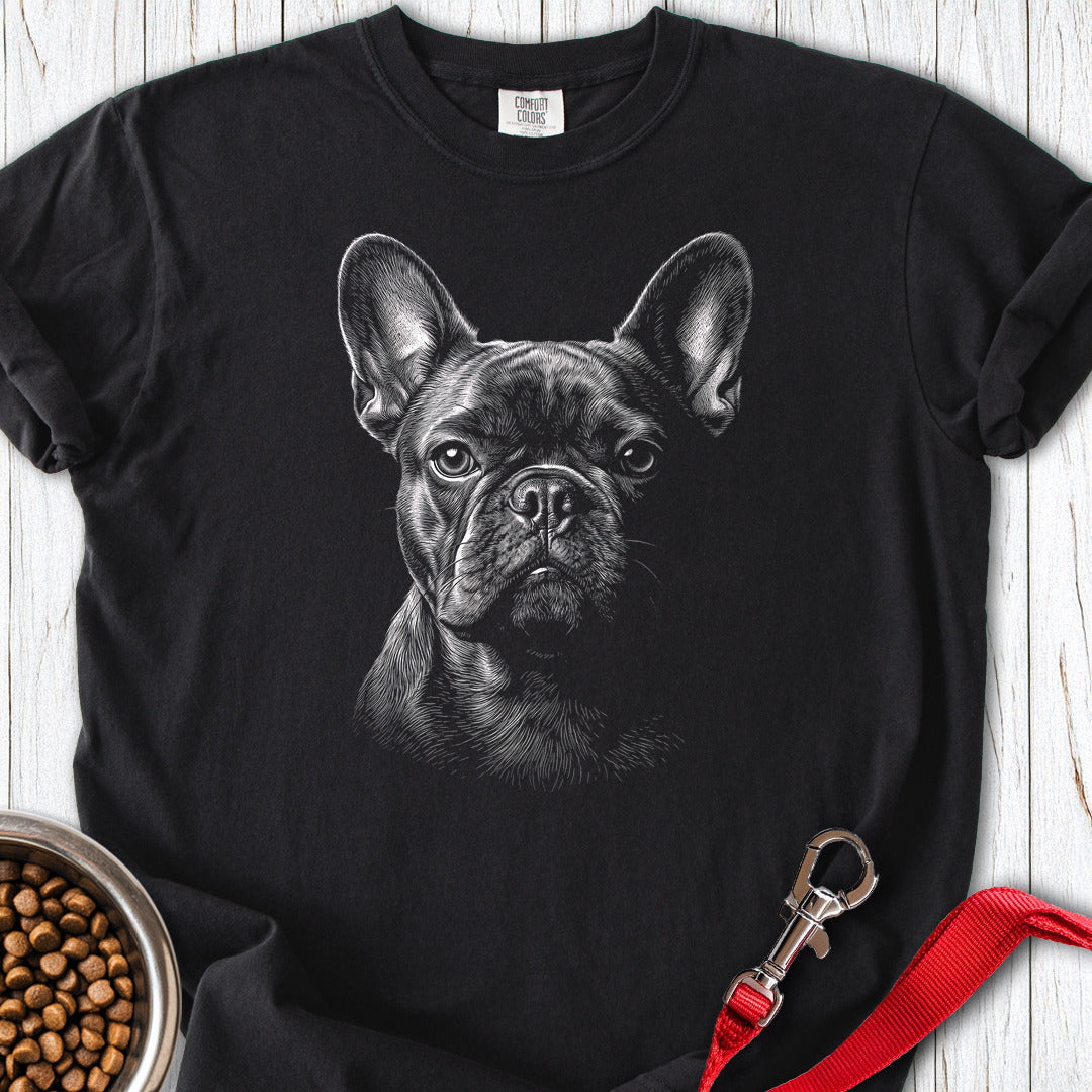 French Bulldog Engraved Premium Tee — Black