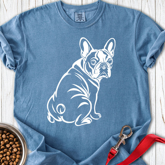 French Bulldog Graphic Premium Tee Blue Jean