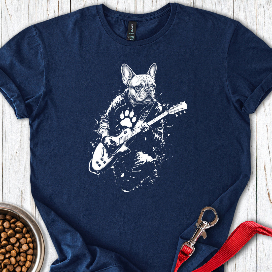 French Bulldog Guitar Navy