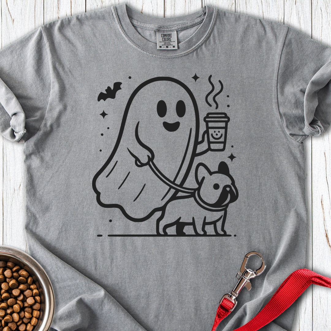 French Bulldog Halloween Ghost Premium Tee — Grey
