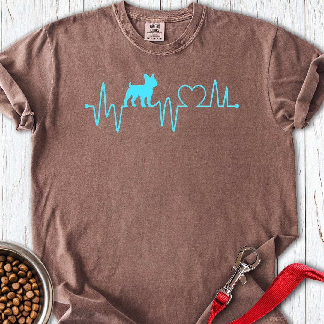 French Bulldog Heartbeat Premium Tee — Espresso
