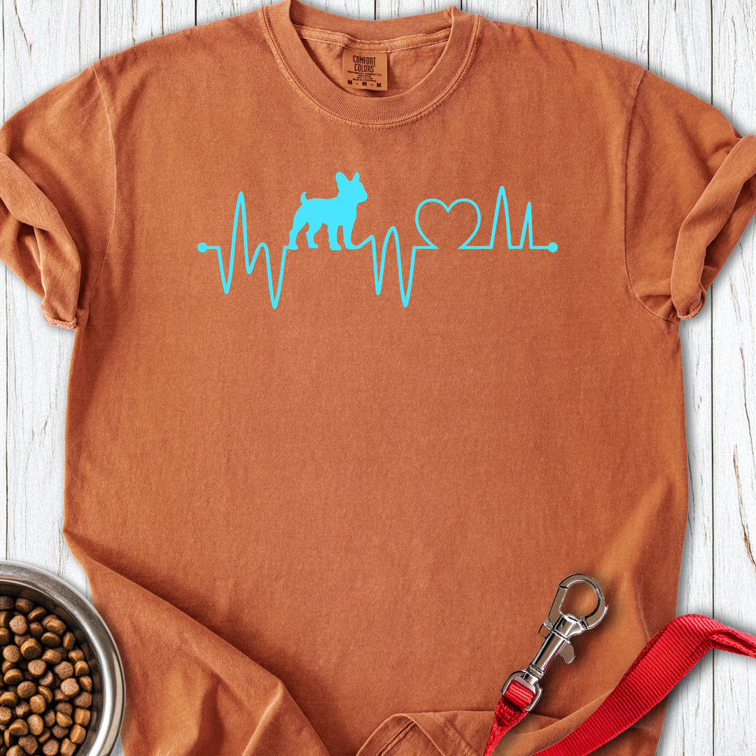 French Bulldog Heartbeat Premium Tee — Yam