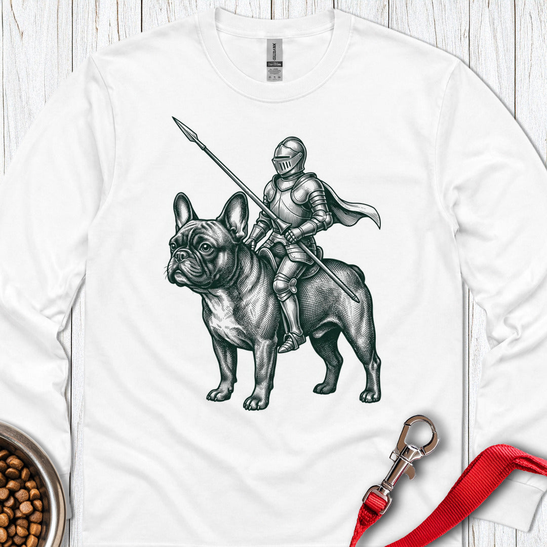 French Bulldog Knight Long Sleeve — White