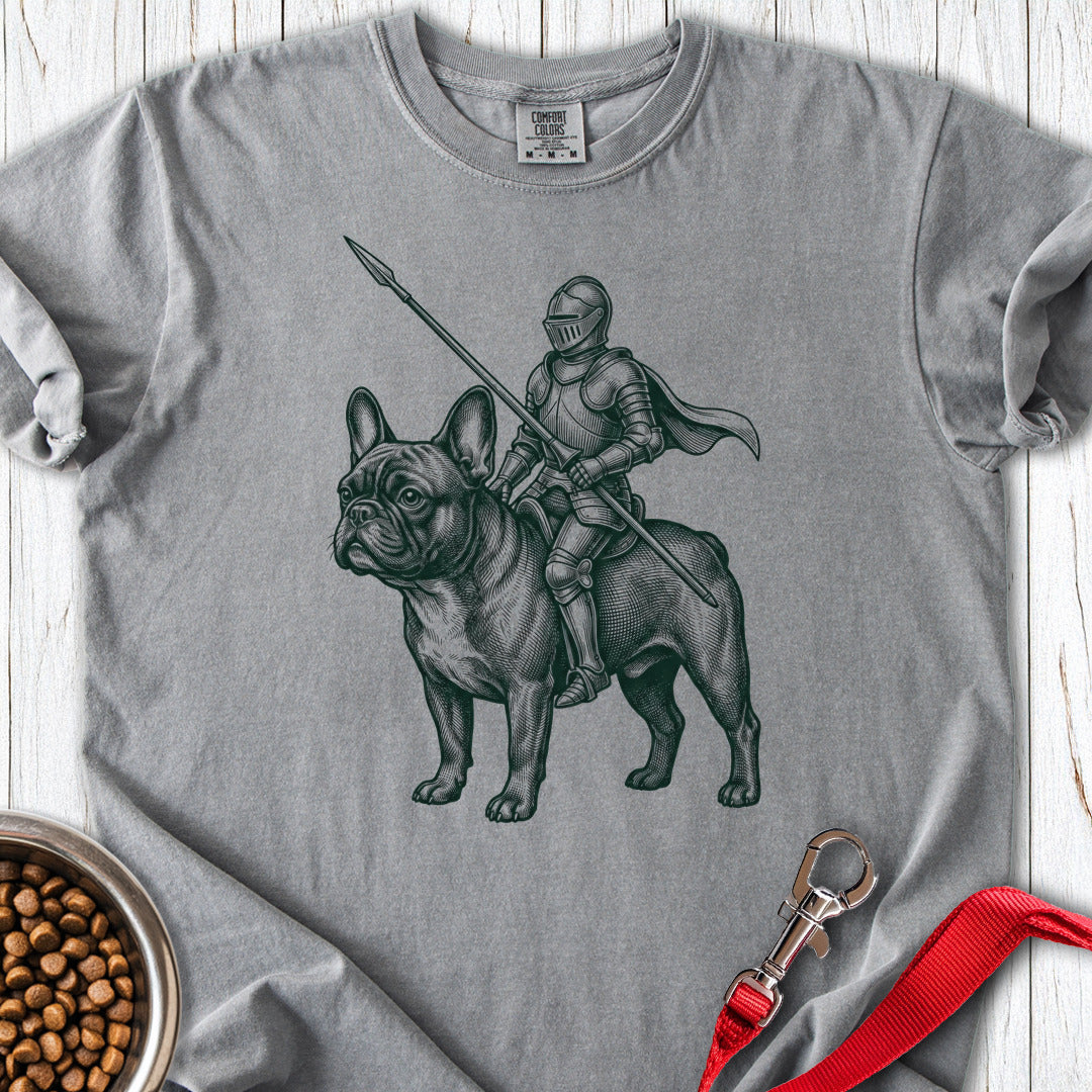 French Bulldog Knight Premium Tee Grey