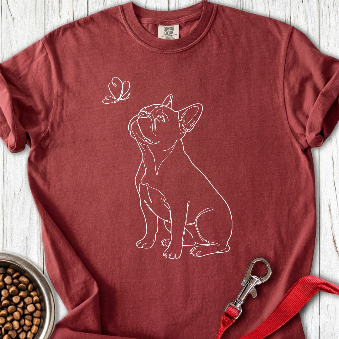 French Bulldog Line Art Premium Tee Brick